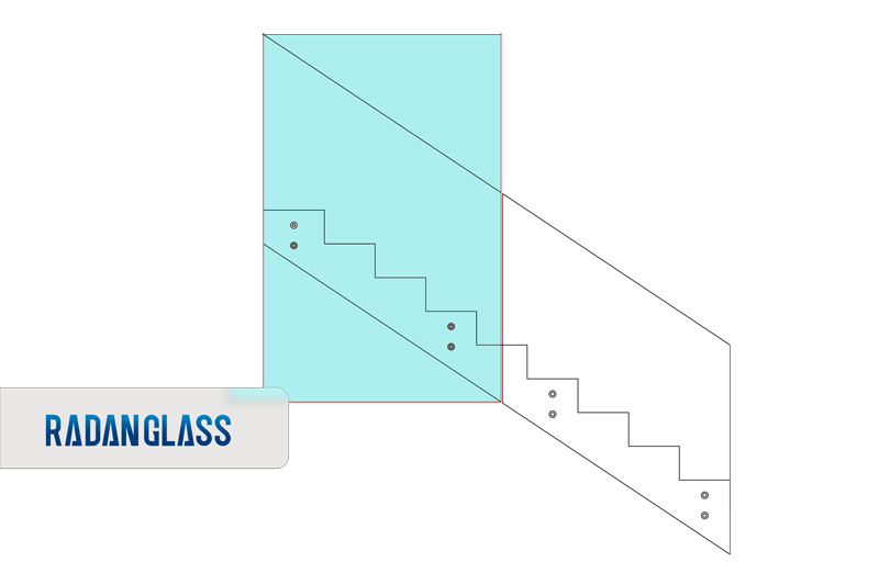 نحوه محاسبه طول شیشه در نرده شیشه ای فیکس